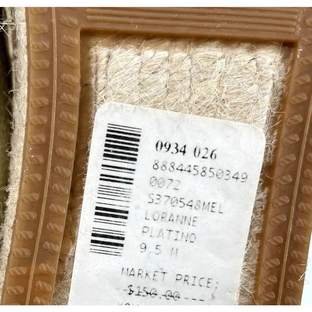 KATE SPADE Gold Loranne Espadrille Slip Ons // 9.5